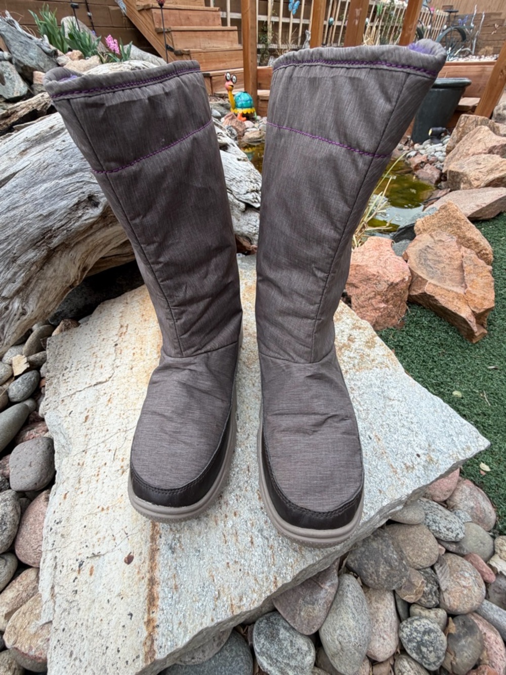 Crocs Faux‎ Fur Lined Winter Boots Womens 10 Cozy Tall Snow Boots